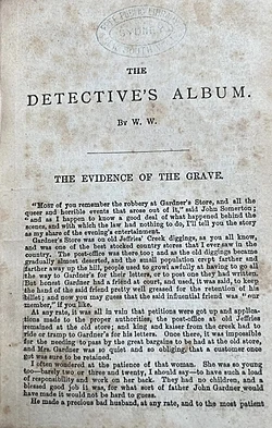 First page of The Detective's Album